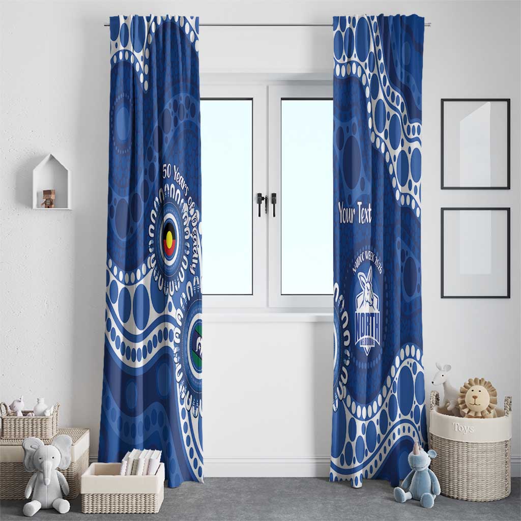 Kangaroos NAIDOC 2026 Personalised Window Curtain 50 Years of Deadly Aboriginal Art