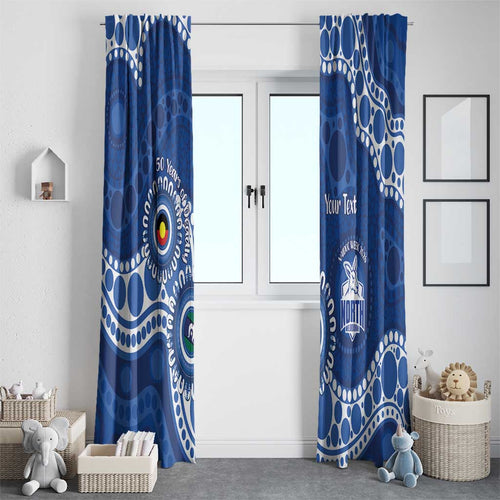 Kangaroos NAIDOC 2026 Personalised Window Curtain 50 Years of Deadly Aboriginal Art