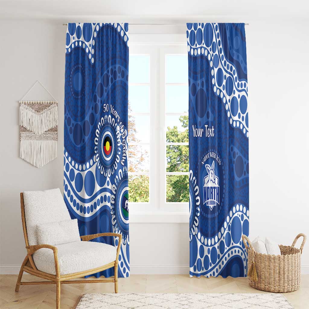 Kangaroos NAIDOC 2026 Personalised Window Curtain 50 Years of Deadly Aboriginal Art