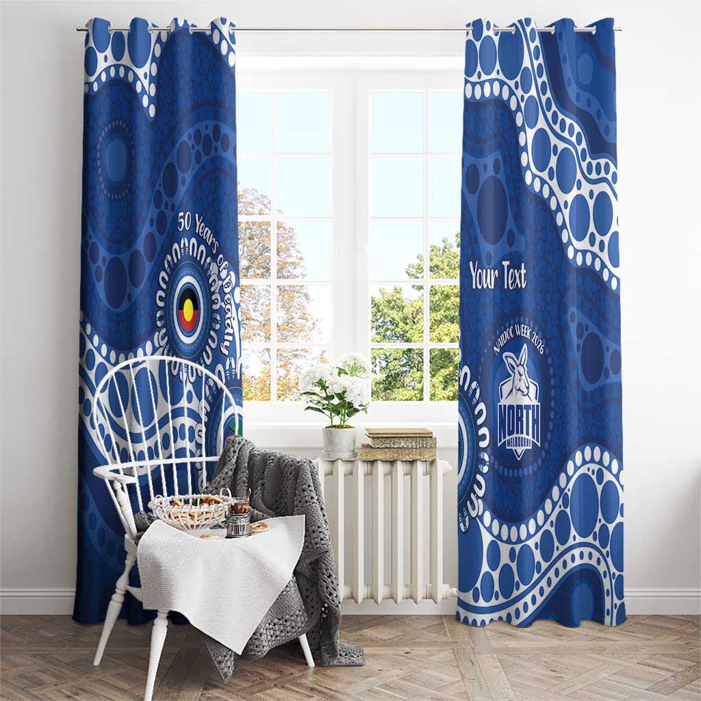 Kangaroos NAIDOC 2026 Personalised Window Curtain 50 Years of Deadly Aboriginal Art