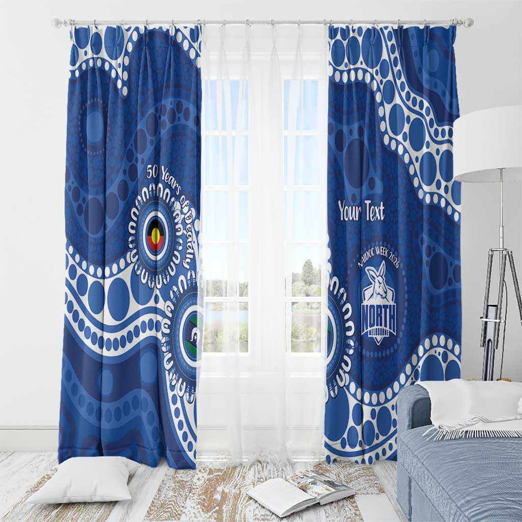Kangaroos NAIDOC 2026 Personalised Window Curtain 50 Years of Deadly Aboriginal Art