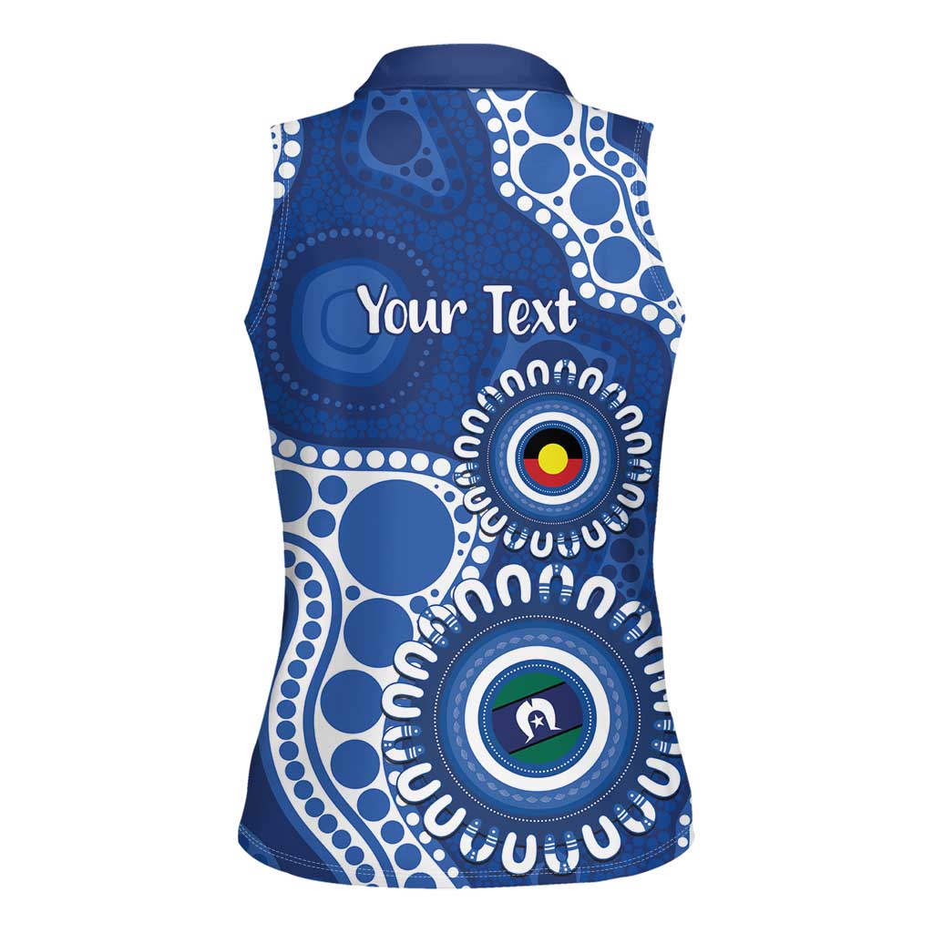 Kangaroos NAIDOC 2026 Personalised Women Sleeveless Polo Shirt 50 Years of Deadly Aboriginal Art