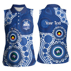 Kangaroos NAIDOC 2026 Personalised Women Sleeveless Polo Shirt 50 Years of Deadly Aboriginal Art