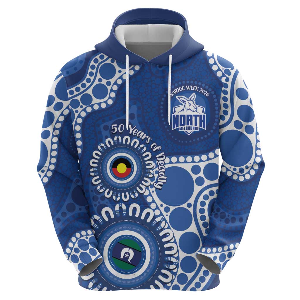 Kangaroos NAIDOC 2026 Personalised Zip Hoodie 50 Years of Deadly Aboriginal Art
