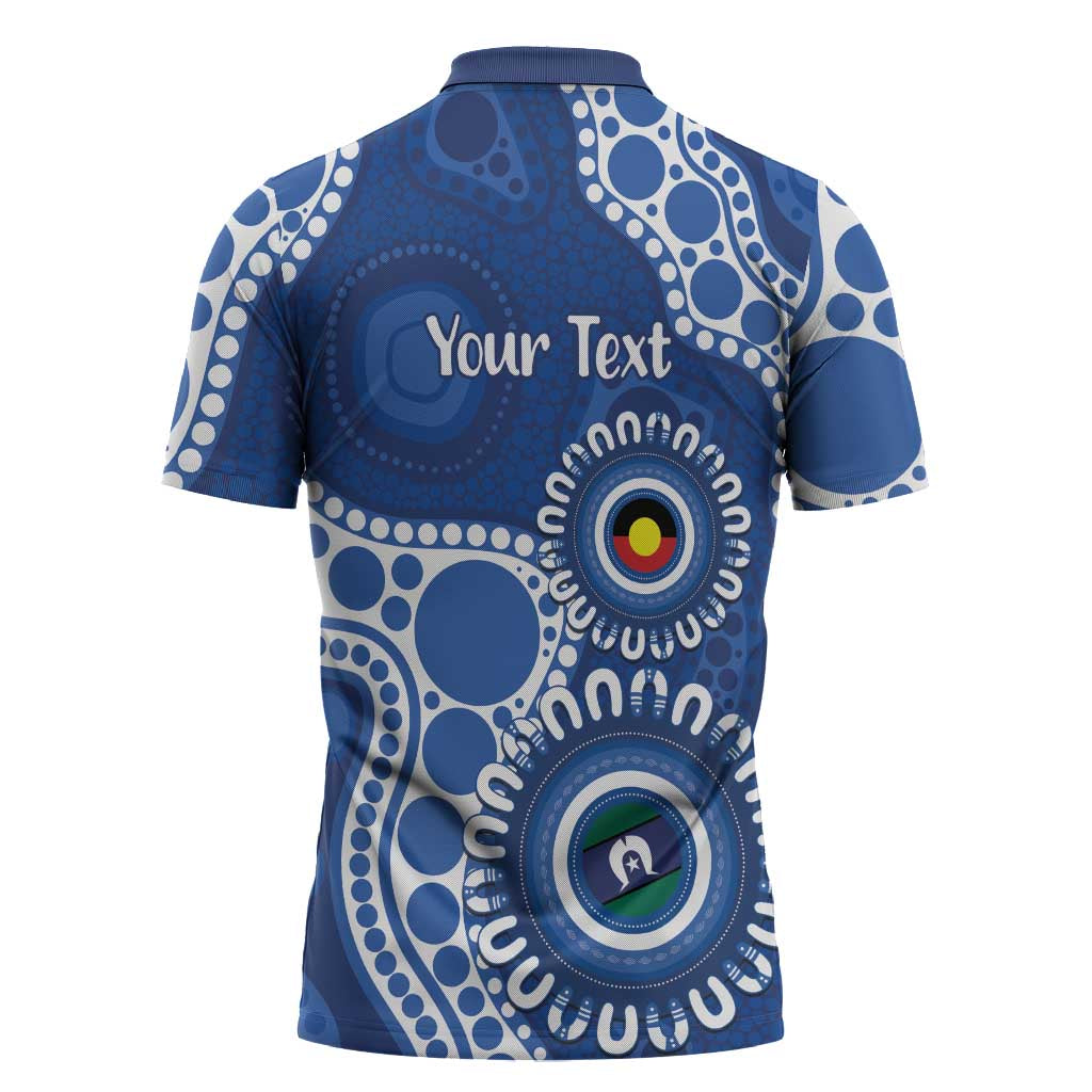 Kangaroos NAIDOC 2026 Personalised Zipper Polo Shirt 50 Years of Deadly Aboriginal Art