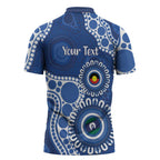 Kangaroos NAIDOC 2026 Personalised Zipper Polo Shirt 50 Years of Deadly Aboriginal Art