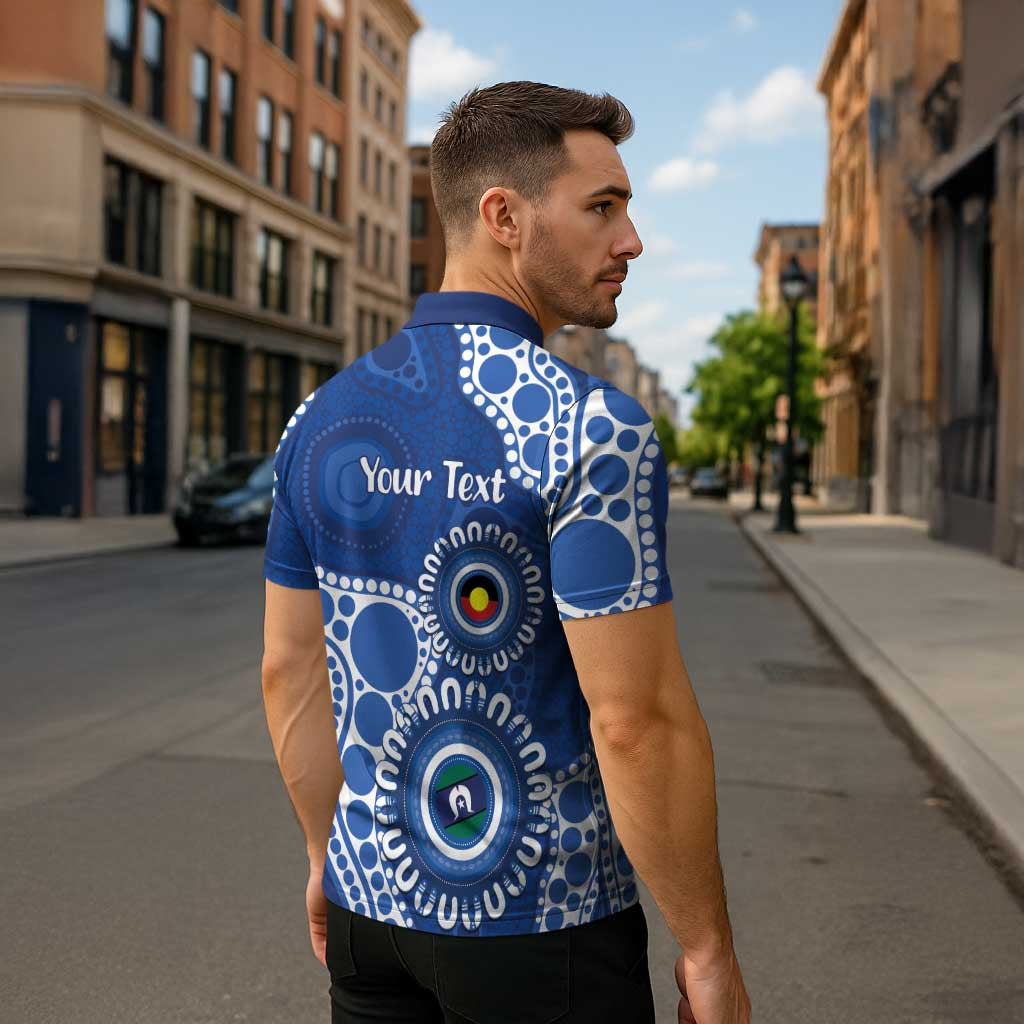 Kangaroos NAIDOC 2026 Personalised Zipper Polo Shirt 50 Years of Deadly Aboriginal Art