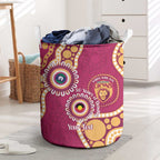 Brisbane Lions NAIDOC 2026 Personalised Laundry Basket 50 Years of Deadly Aboriginal Art