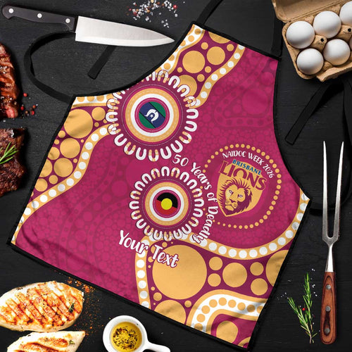 Brisbane Lions NAIDOC 2026 Personalised Apron 50 Years of Deadly Aboriginal Art