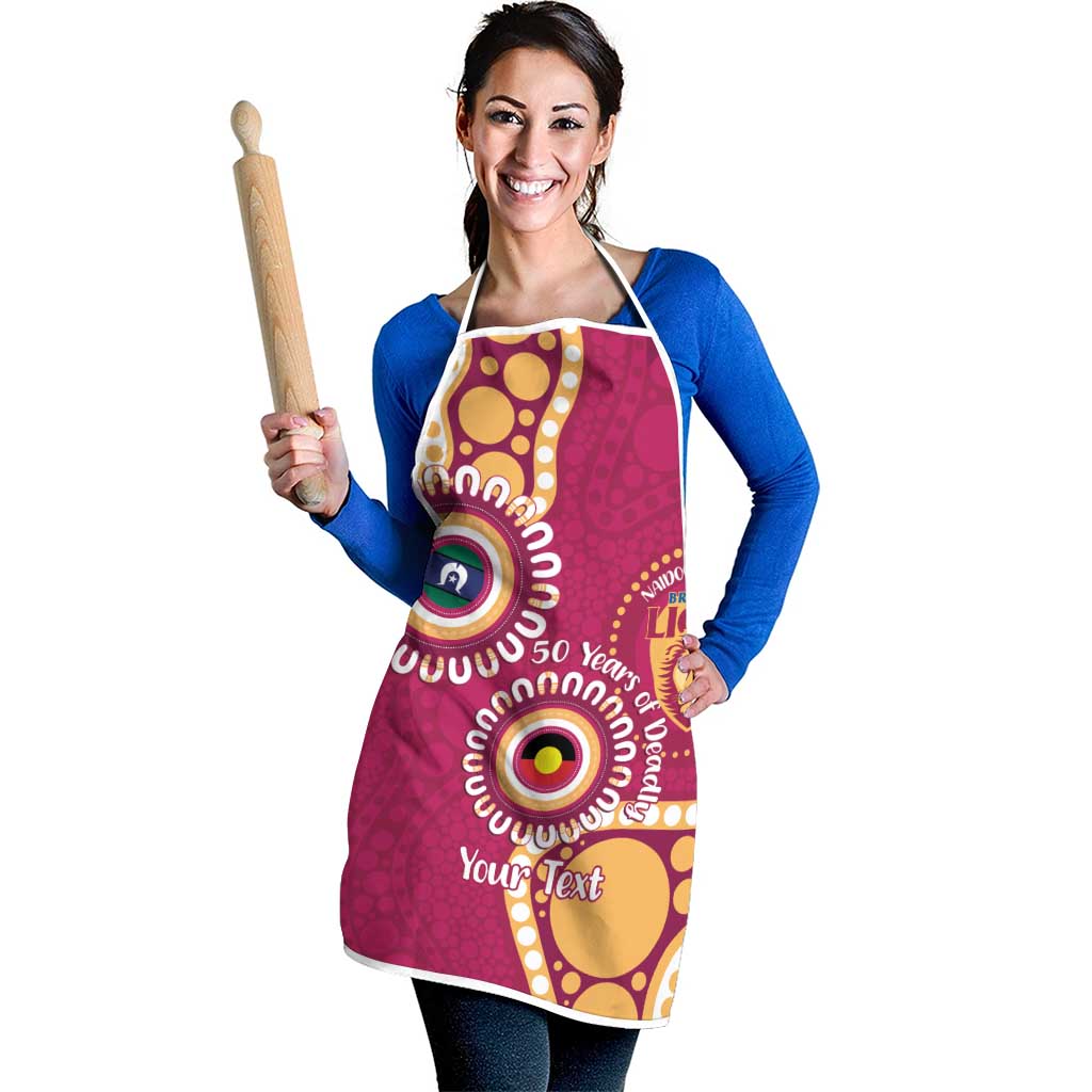 Brisbane Lions NAIDOC 2026 Personalised Apron 50 Years of Deadly Aboriginal Art