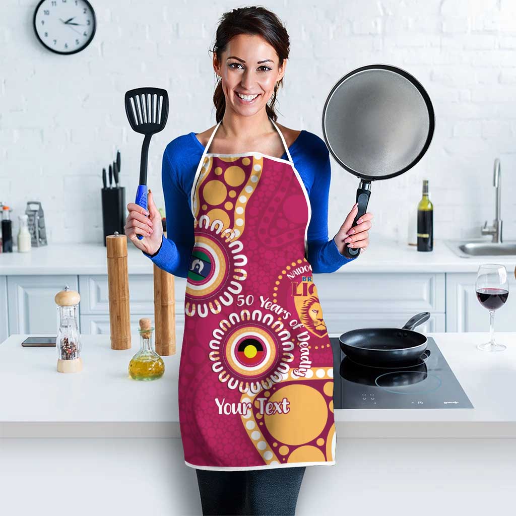 Brisbane Lions NAIDOC 2026 Personalised Apron 50 Years of Deadly Aboriginal Art