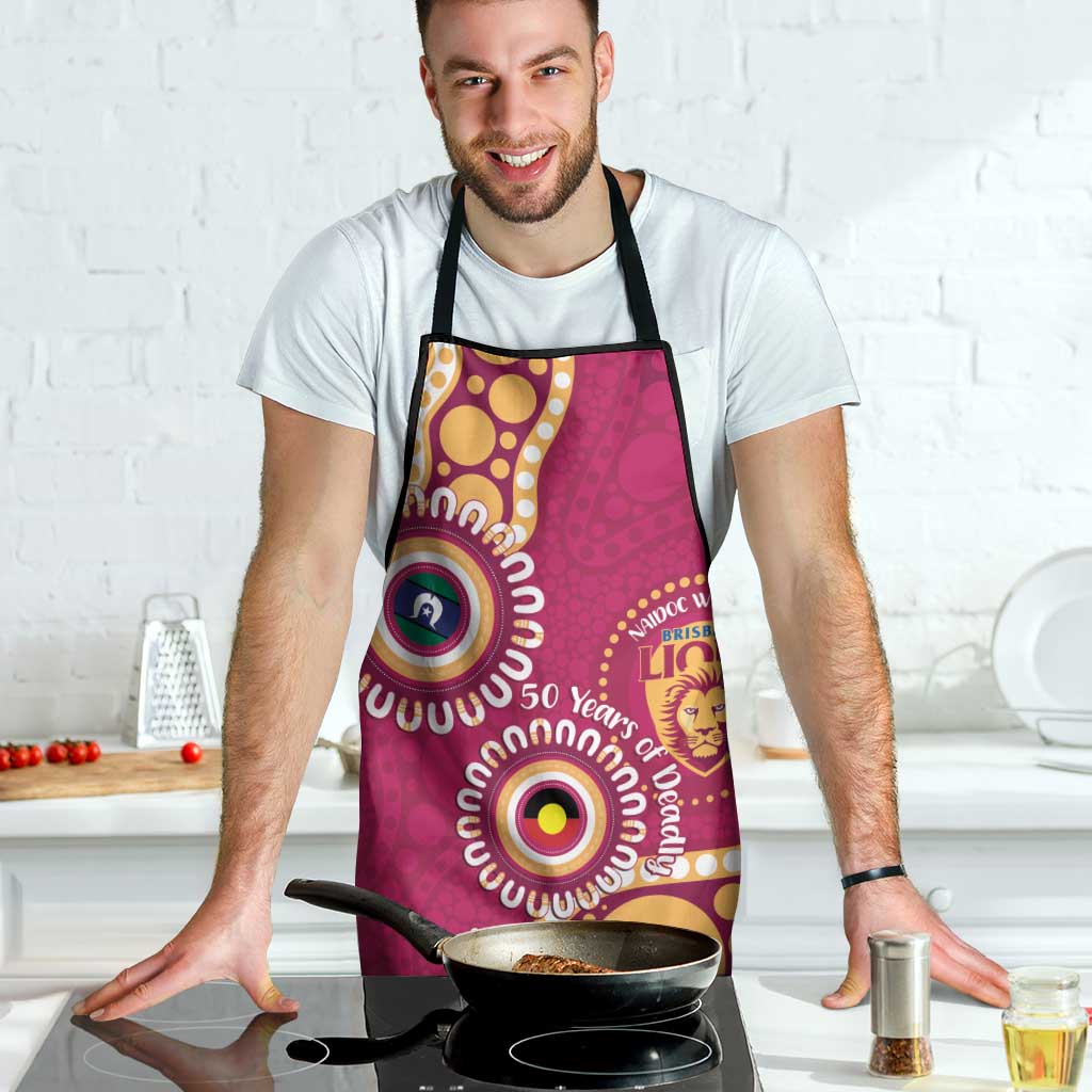Brisbane Lions NAIDOC 2026 Personalised Apron 50 Years of Deadly Aboriginal Art
