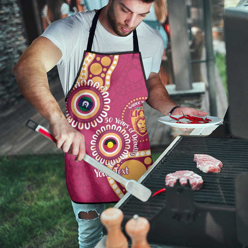 Brisbane Lions NAIDOC 2026 Personalised Apron 50 Years of Deadly Aboriginal Art