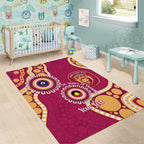 Brisbane Lions NAIDOC 2026 Personalised Area Rug 50 Years of Deadly Aboriginal Art