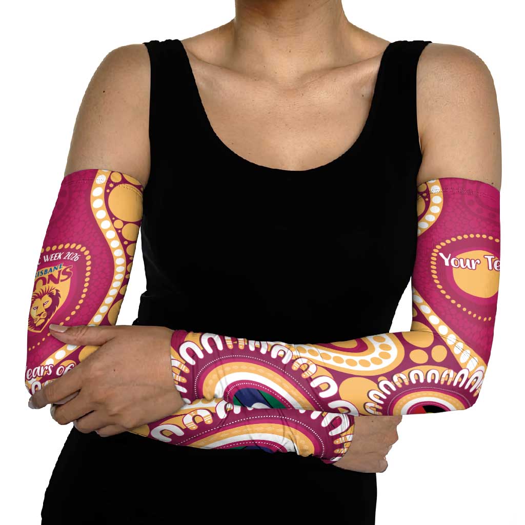 Brisbane Lions NAIDOC 2026 Personalised Arm Sleeves 50 Years of Deadly Aboriginal Art