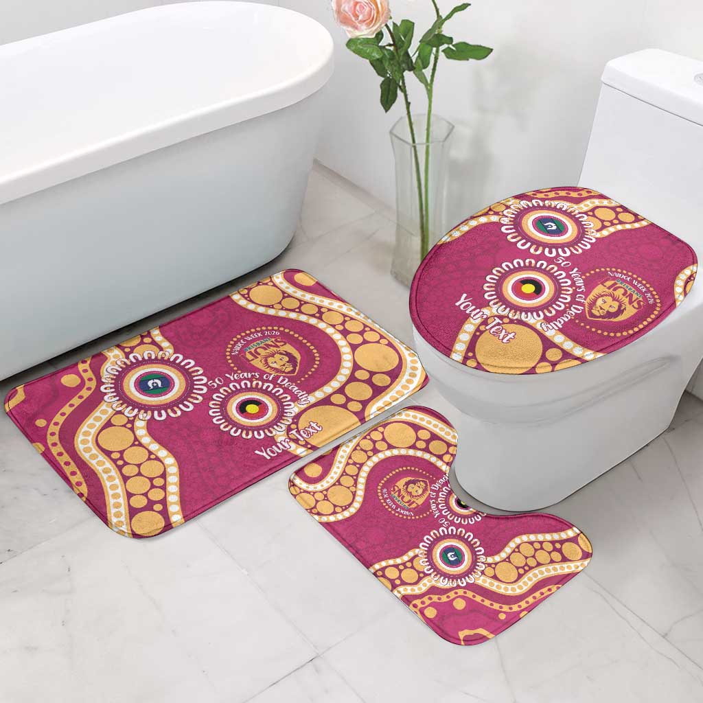 Brisbane Lions NAIDOC 2026 Personalised Bathroom Set 50 Years of Deadly Aboriginal Art