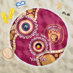 Brisbane Lions NAIDOC 2026 Personalised Beach Blanket 50 Years of Deadly Aboriginal Art
