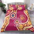 Brisbane Lions NAIDOC 2026 Personalised Bedding Set 50 Years of Deadly Aboriginal Art