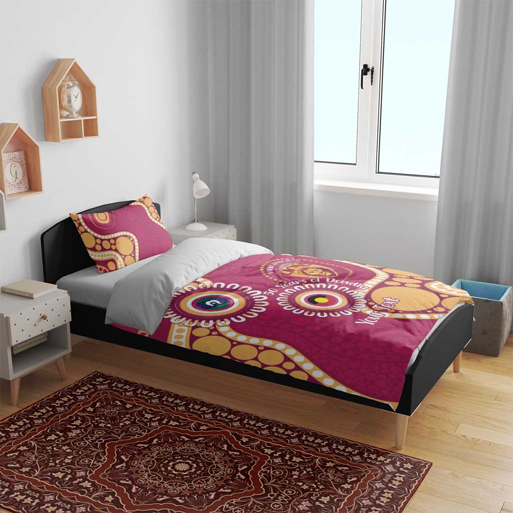 Brisbane Lions NAIDOC 2026 Personalised Bedding Set 50 Years of Deadly Aboriginal Art