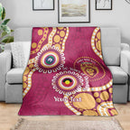 Brisbane Lions NAIDOC 2026 Personalised Blanket 50 Years of Deadly Aboriginal Art