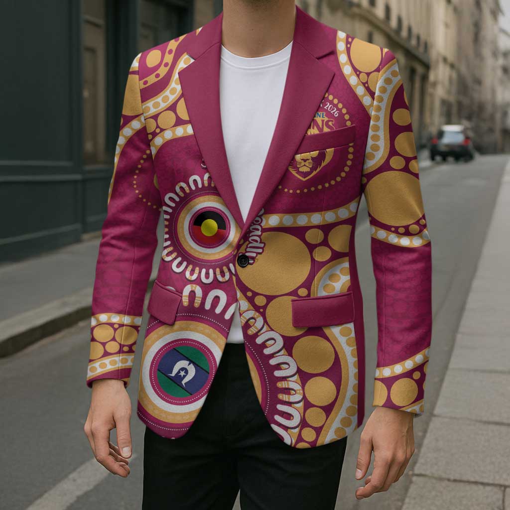 Brisbane Lions NAIDOC 2026 Personalised Blazer 50 Years of Deadly Aboriginal Art