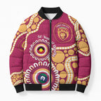 Brisbane Lions NAIDOC 2026 Personalised Bomber Puffer Jacket 50 Years of Deadly Aboriginal Art
