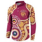 Brisbane Lions NAIDOC 2026 Personalised Button Sweatshirt 50 Years of Deadly Aboriginal Art