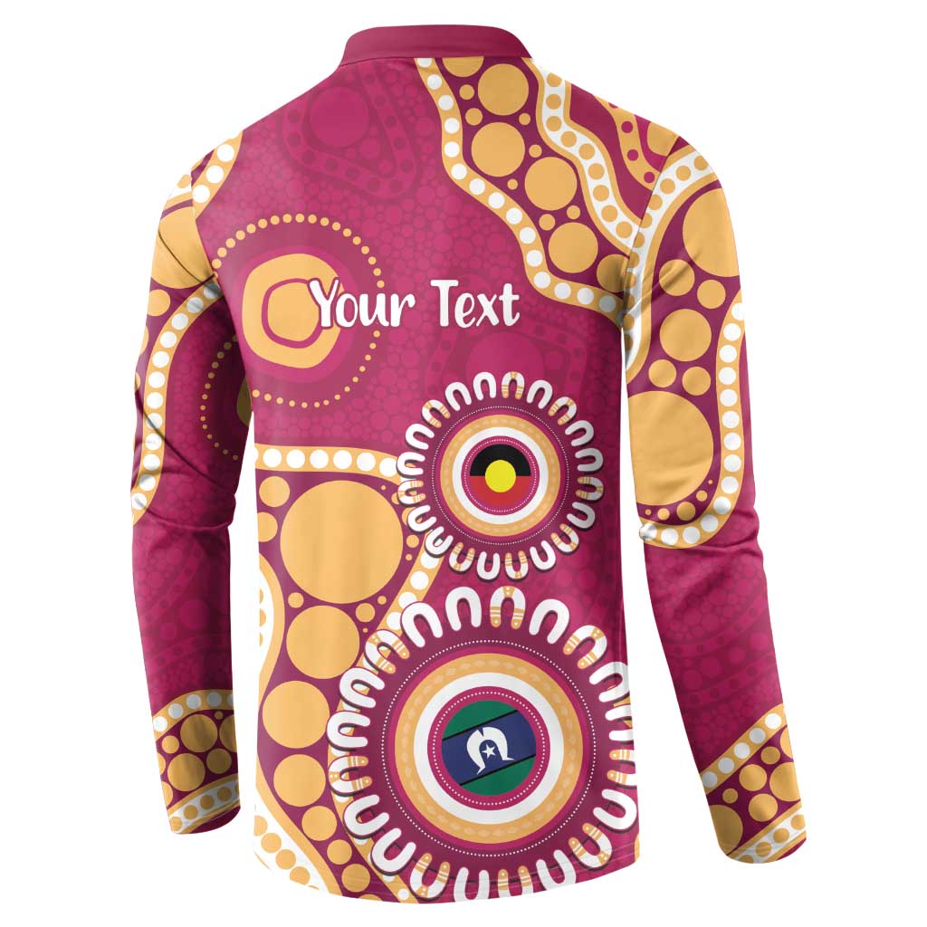 Brisbane Lions NAIDOC 2026 Personalised Button Sweatshirt 50 Years of Deadly Aboriginal Art