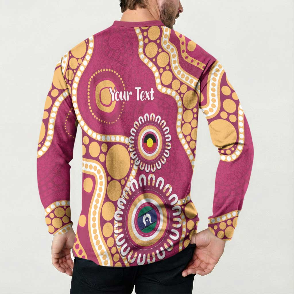 Brisbane Lions NAIDOC 2026 Personalised Button Sweatshirt 50 Years of Deadly Aboriginal Art