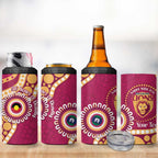 Brisbane Lions NAIDOC 2026 Personalised 4 in 1 Can Cooler Tumbler 50 Years of Deadly Aboriginal Art