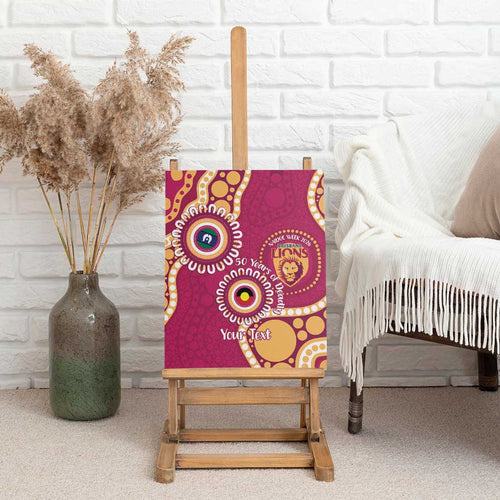 Brisbane Lions NAIDOC 2026 Personalised Canvas Wall Art 50 Years of Deadly Aboriginal Art
