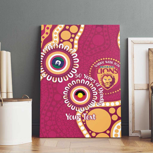 Brisbane Lions NAIDOC 2026 Personalised Canvas Wall Art 50 Years of Deadly Aboriginal Art