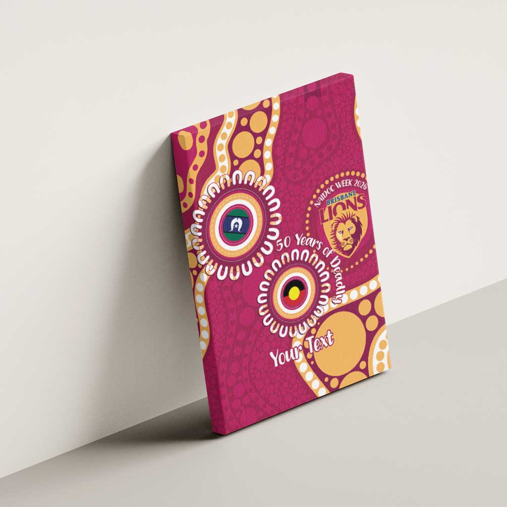 Brisbane Lions NAIDOC 2026 Personalised Canvas Wall Art 50 Years of Deadly Aboriginal Art