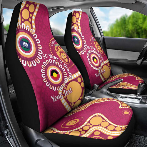 Brisbane Lions NAIDOC 2026 Personalised Car Seat Cover 50 Years of Deadly Aboriginal Art