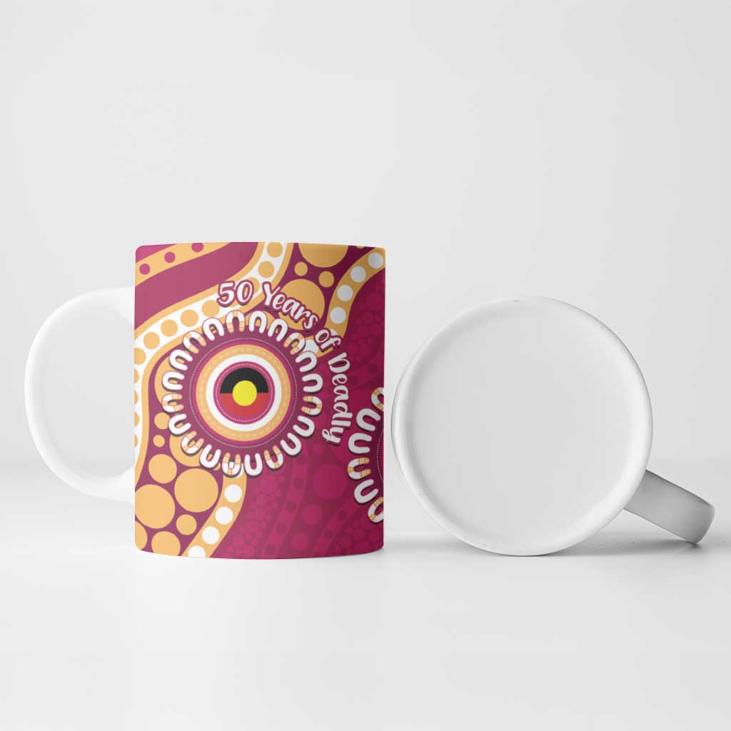 Brisbane Lions NAIDOC 2026 Personalised Ceramic Mug 50 Years of Deadly Aboriginal Art