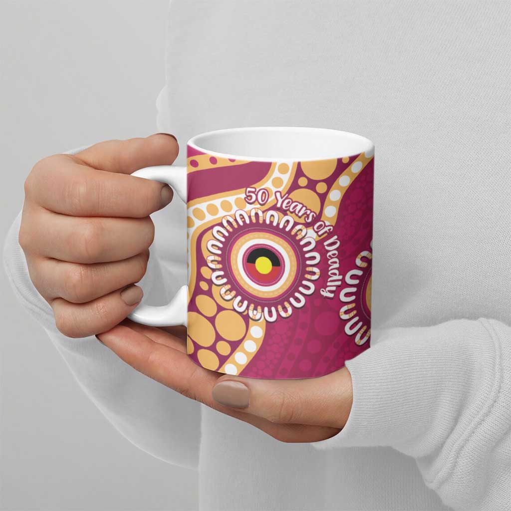 Brisbane Lions NAIDOC 2026 Personalised Ceramic Mug 50 Years of Deadly Aboriginal Art