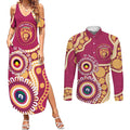 Brisbane Lions NAIDOC 2026 Personalised Couples Matching Summer Maxi Dress and Long Sleeve Button Shirt 50 Years of Deadly Aboriginal Art