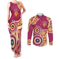 Brisbane Lions NAIDOC 2026 Personalised Couples Matching Tank Maxi Dress and Long Sleeve Button Shirt 50 Years of Deadly Aboriginal Art