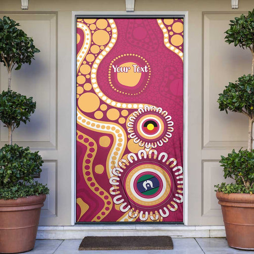 Brisbane Lions NAIDOC 2026 Personalised Door Cover 50 Years of Deadly Aboriginal Art