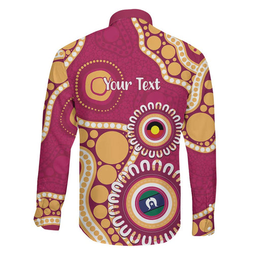 Brisbane Lions NAIDOC 2026 Personalised Family Matching Off Shoulder Short Dress and Hawaiian Shirt 50 Years of Deadly Aboriginal Art