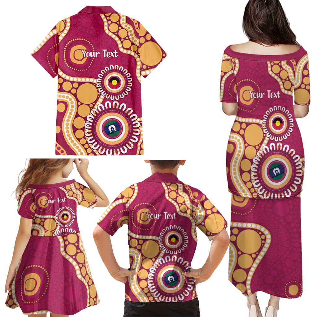 Brisbane Lions NAIDOC 2026 Personalised Family Matching Puletasi and Hawaiian Shirt 50 Years of Deadly Aboriginal Art