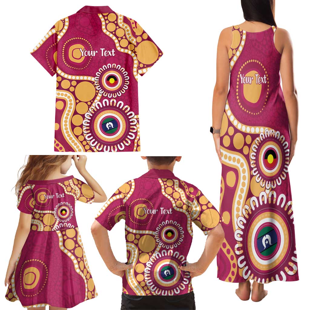 Brisbane Lions NAIDOC 2026 Personalised Family Matching Tank Maxi Dress and Hawaiian Shirt 50 Years of Deadly Aboriginal Art