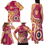 Brisbane Lions NAIDOC 2026 Personalised Family Matching Tank Maxi Dress and Hawaiian Shirt 50 Years of Deadly Aboriginal Art