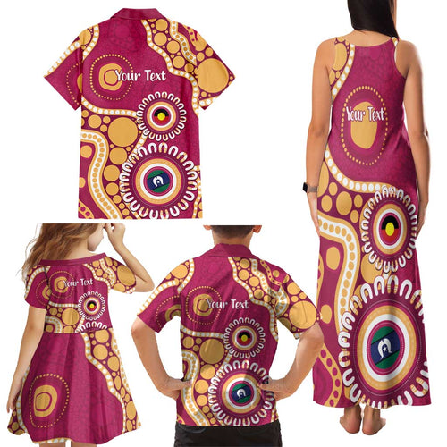 Brisbane Lions NAIDOC 2026 Personalised Family Matching Tank Maxi Dress and Hawaiian Shirt 50 Years of Deadly Aboriginal Art