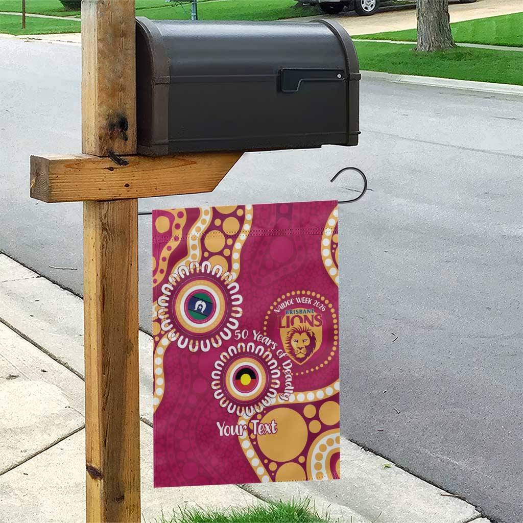 Brisbane Lions NAIDOC 2026 Personalised Garden Flag 50 Years of Deadly Aboriginal Art