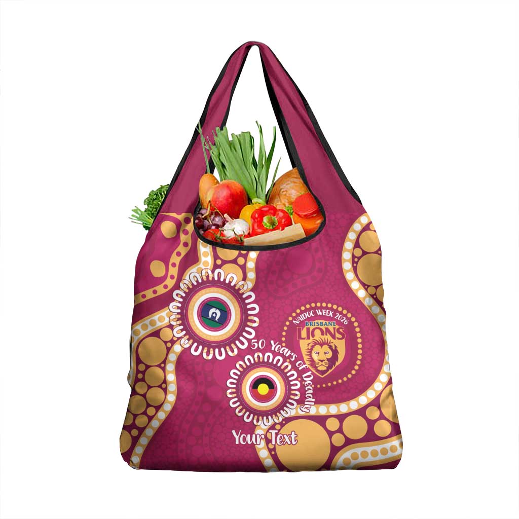 Brisbane Lions NAIDOC 2026 Personalised Grocery Bag 50 Years of Deadly Aboriginal Art