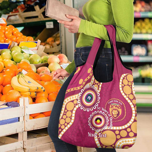 Brisbane Lions NAIDOC 2026 Personalised Grocery Bag 50 Years of Deadly Aboriginal Art