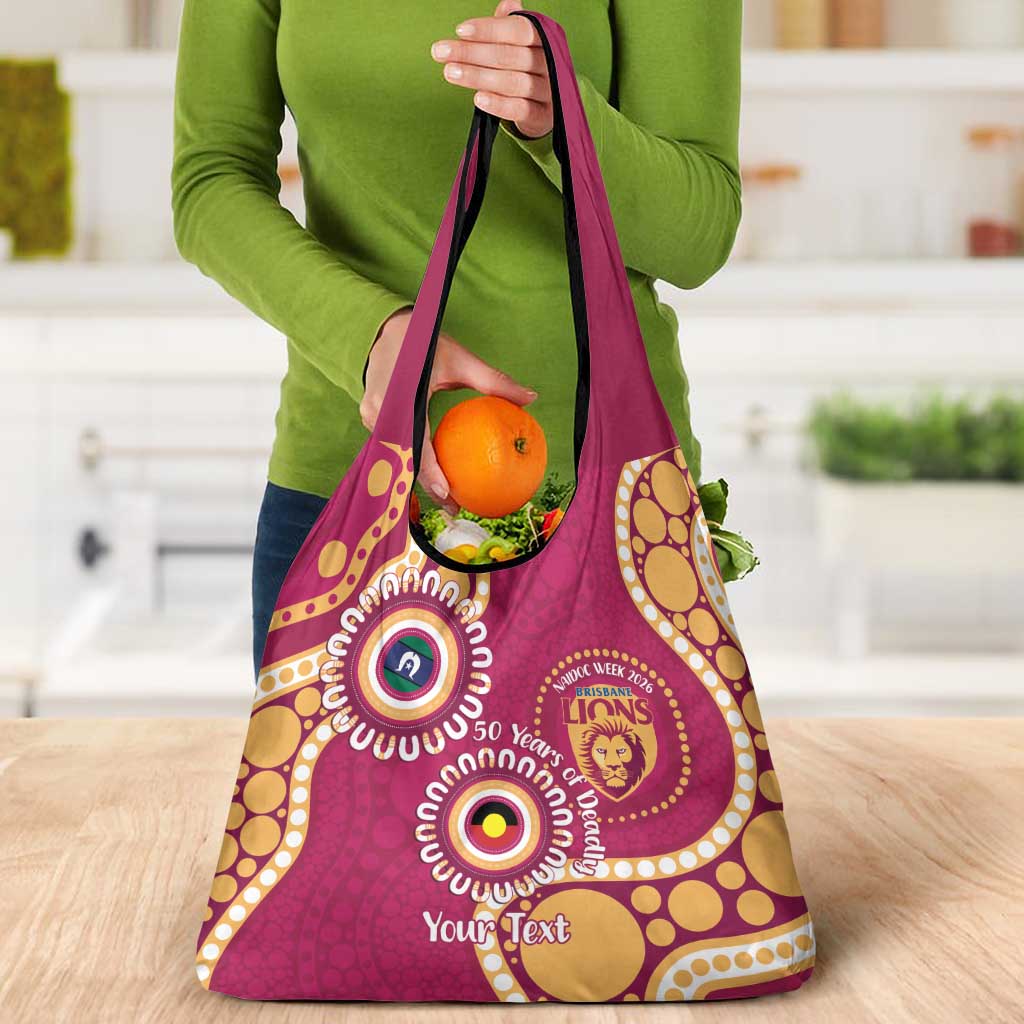 Brisbane Lions NAIDOC 2026 Personalised Grocery Bag 50 Years of Deadly Aboriginal Art