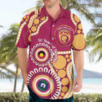 Brisbane Lions NAIDOC 2026 Personalised Hawaiian Shirt 50 Years of Deadly Aboriginal Art