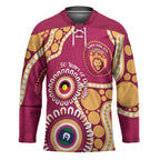 Brisbane Lions NAIDOC 2026 Personalised Hockey Jersey 50 Years of Deadly Aboriginal Art